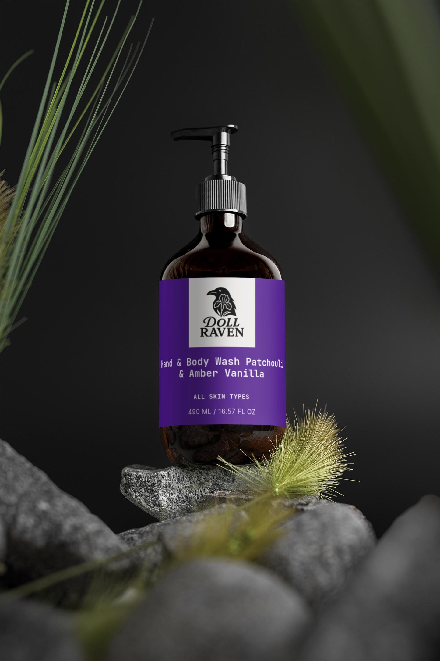 DOLL RAVEN Hand & Body Wash, Patchouli & Amber Vanilla