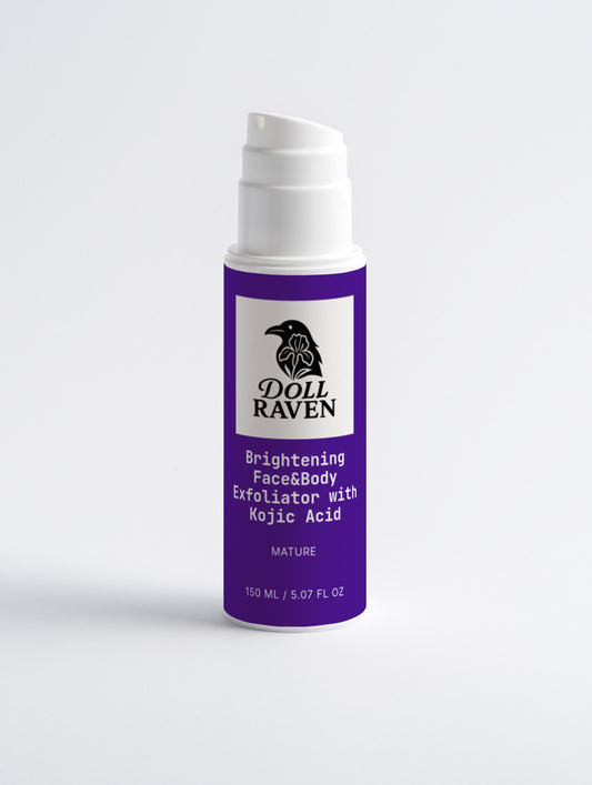 DOLL RAVEN Brightening Face&Body Exfoliator with Kojic Acid