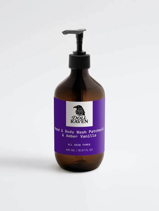 DOLL RAVEN Hand & Body Wash, Patchouli & Amber Vanilla