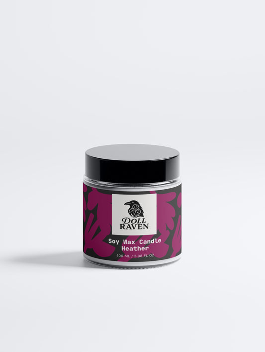DOLL RAVEN  Heather Candle
