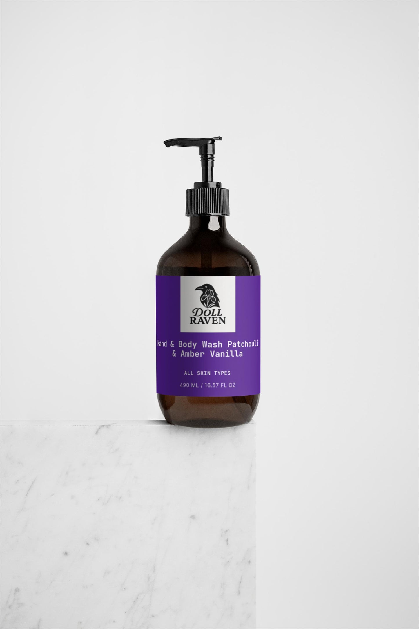 DOLL RAVEN Hand & Body Wash, Patchouli & Amber Vanilla
